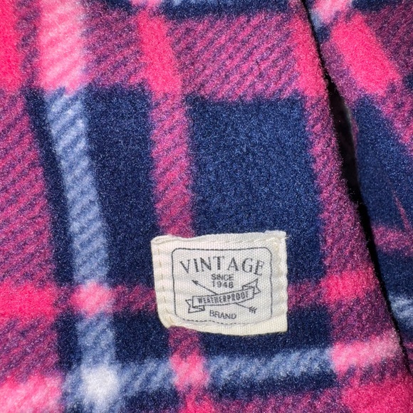 Vintage Pink and Blue Plaid Kids Jacket - Picture 2 of 4